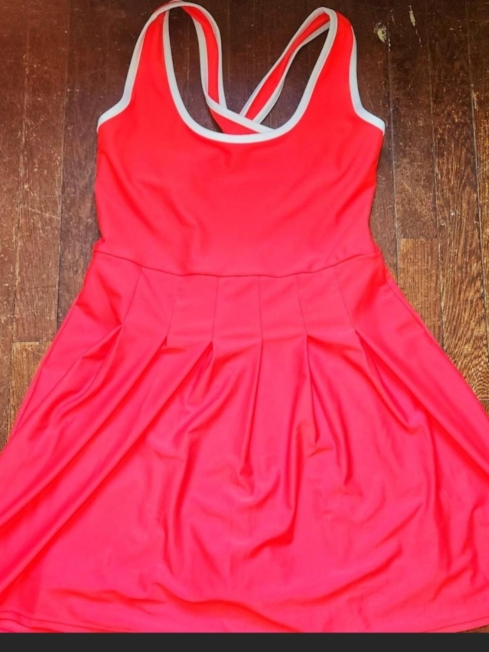 Prince Red Athletic Dress with White Trim